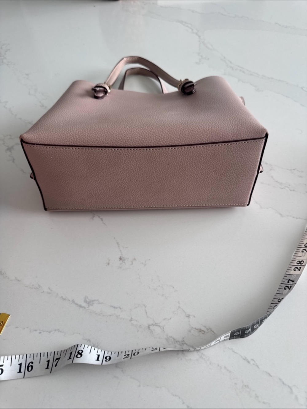 Coach Pebbled Leather Satchel in Dusty Rose with Gold Hardware - Picture 7 of 9